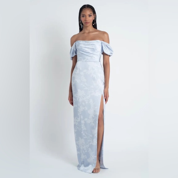 NEW - JENNY YOO - BLAKELY FLORAL DRESS - WHISPER BLUE - SIZE 10 - Picture 3 of 4